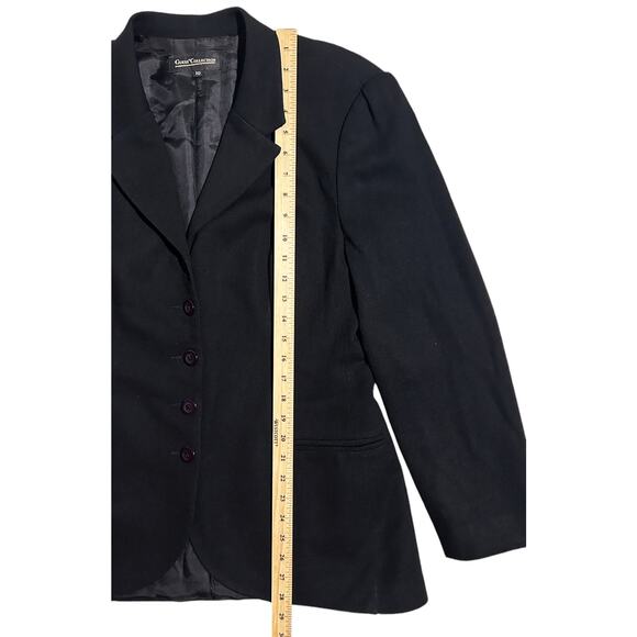 Guess Collection Wool 5 Button Stretch Black Blazer 10 - Picture 2 of 8